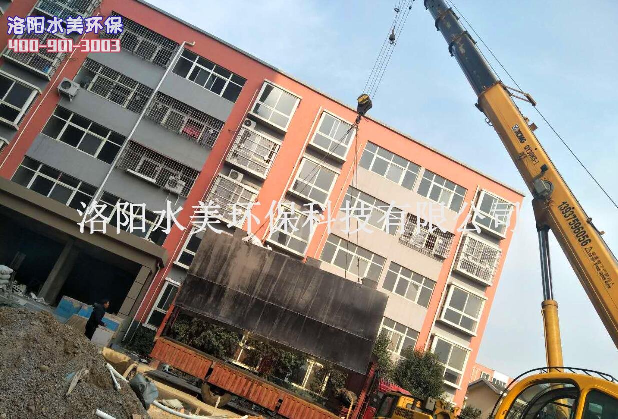 村庄生活污水处理设备吊装中
